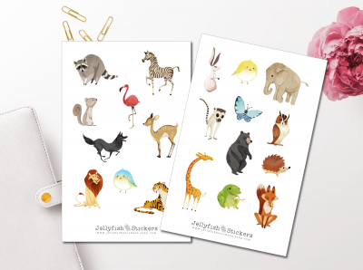 Animals Africa Sticker Set